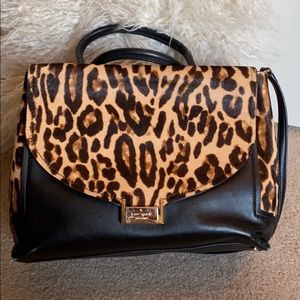 Kate Spade, calf hair cheetah print shoulder bag